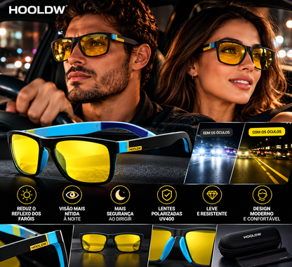 Óculos de Visão Noturna Polarizados UV400 — Masculino e Feminino