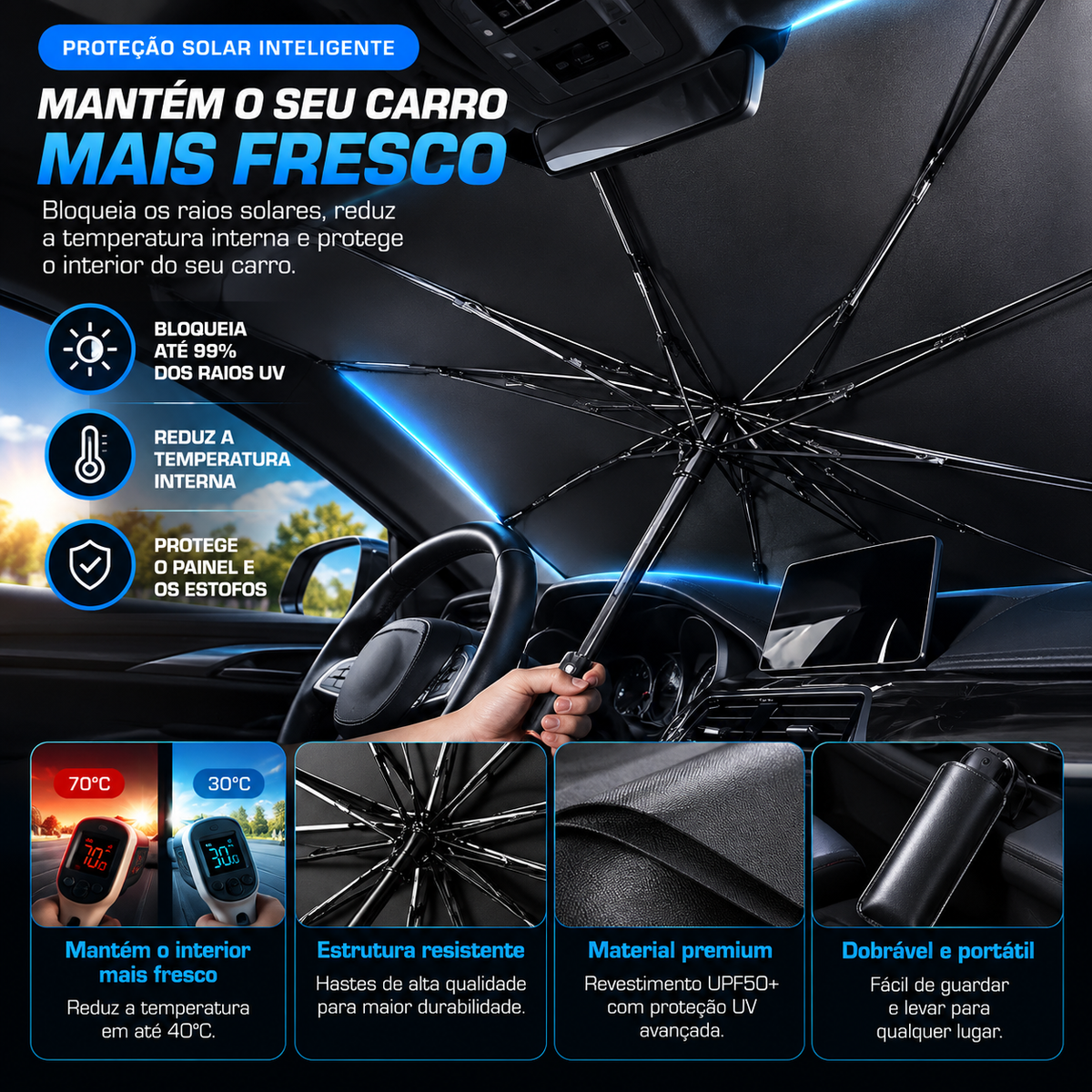 SOMBRITE TELESCÓPICO PARA CARRO