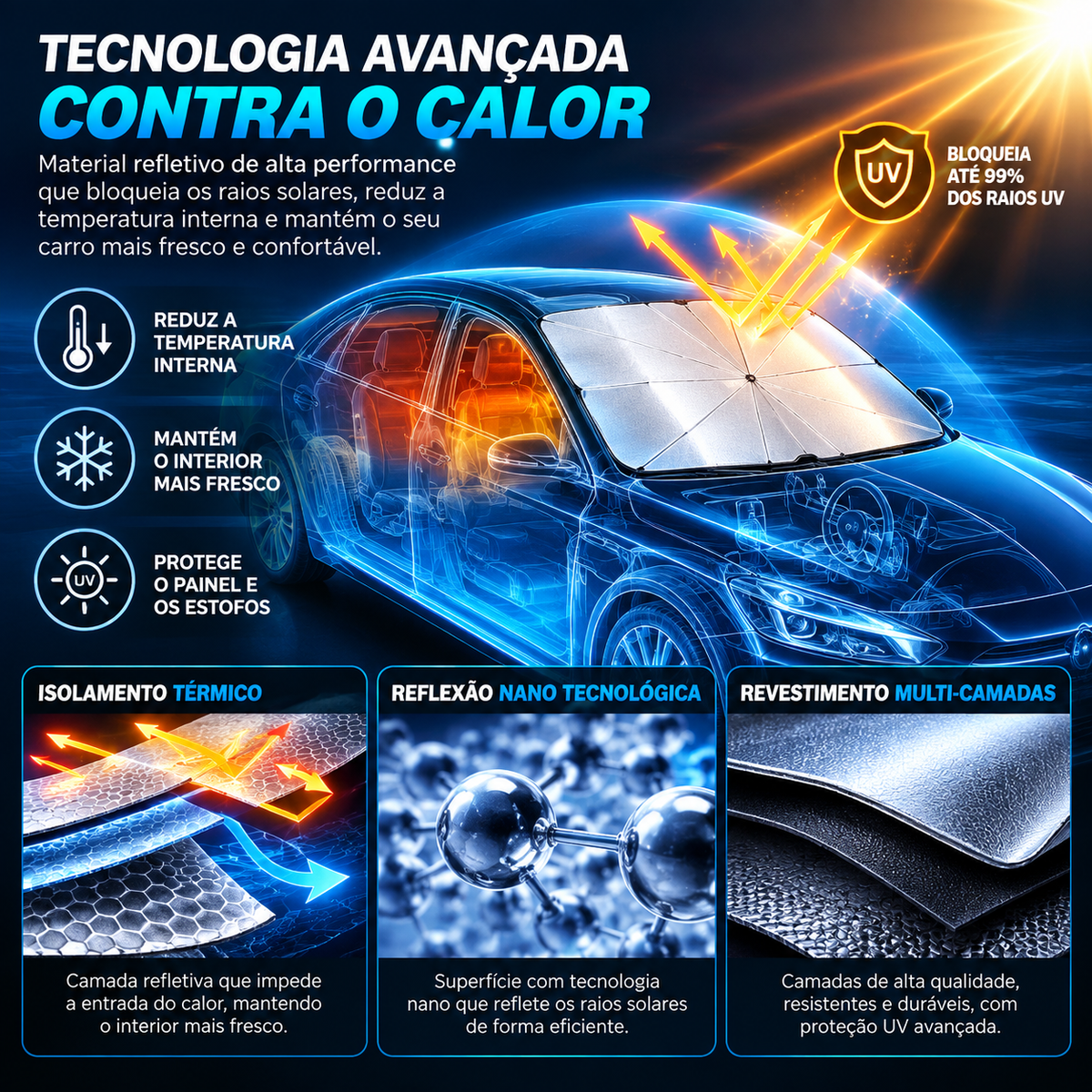 SOMBRITE TELESCÓPICO PARA CARRO