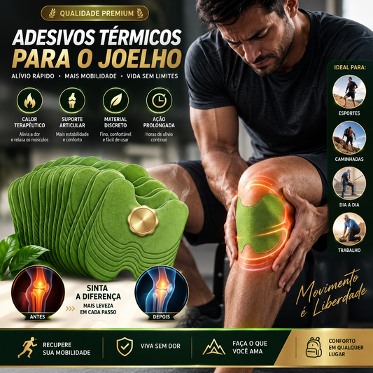 Adesivo Térmico para dores nos Joelhos, Ombros e Pescoço