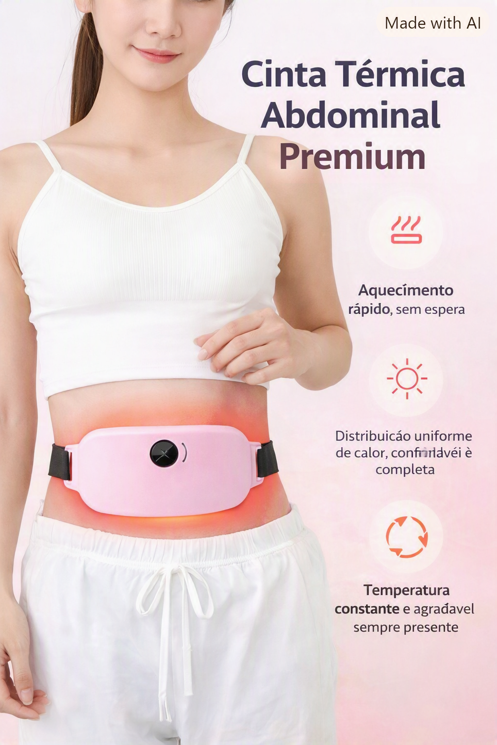 Cinto Térmico Menstrual para Alívio das Cólicas